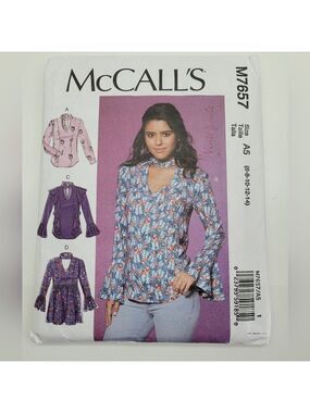 ✨4/$20✨ McCall's M7657 Top Sewing Pattern Uncut Size 6-14 DIY Supplies